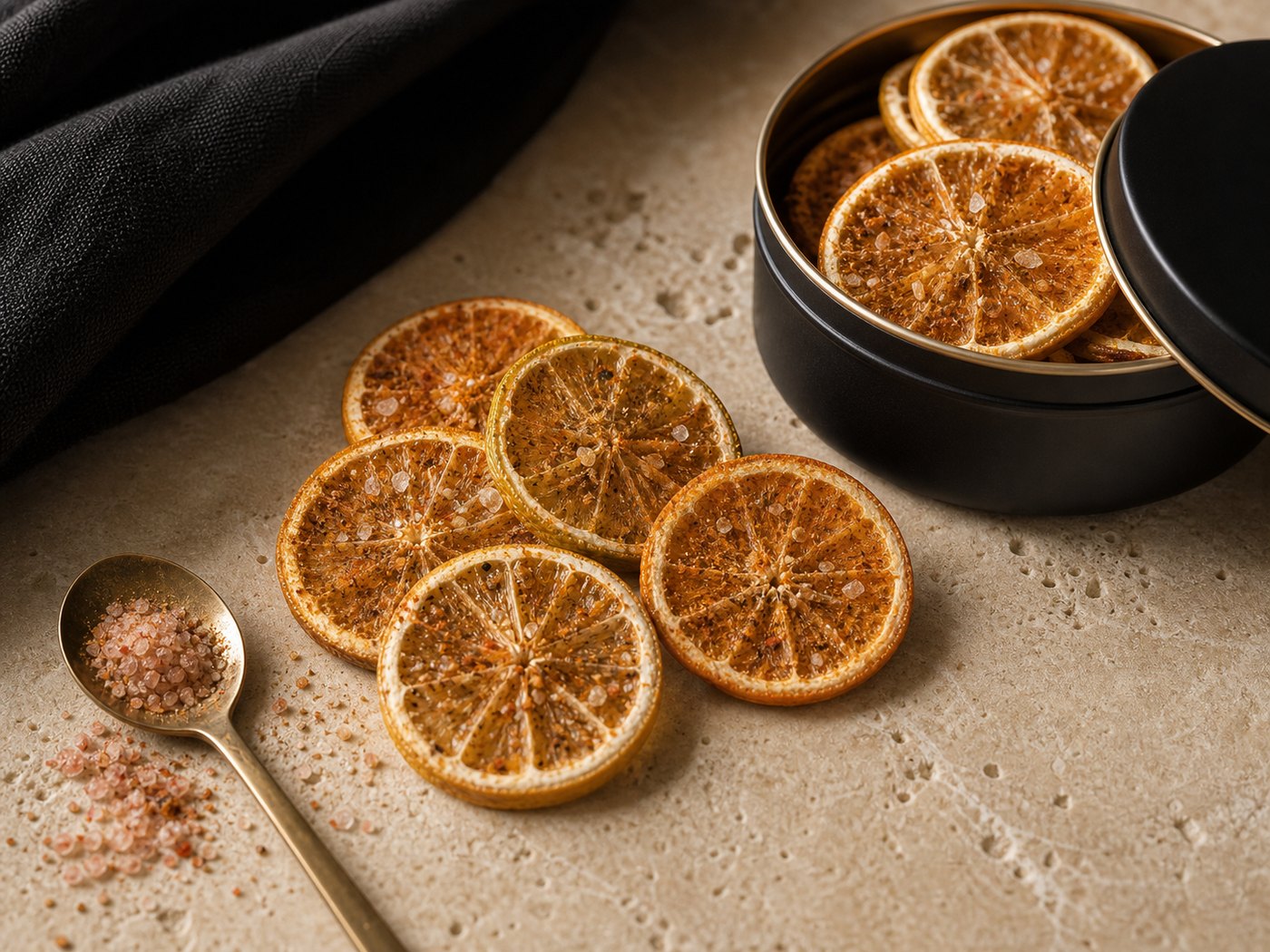 Velvet Chaat Citrus seasoned dehydrated garnish