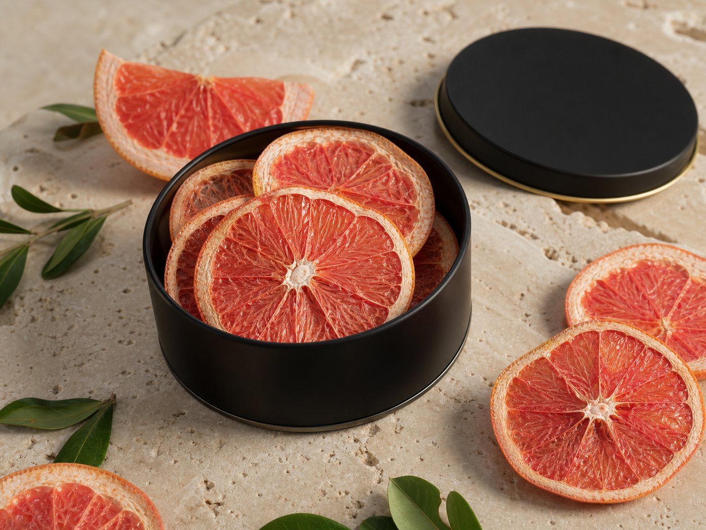 Ruby Grapefruit Wheels garnish