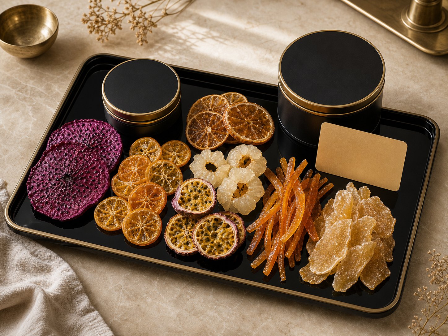 Velvet Reserve limited edition rare fruit and candied garnish range
